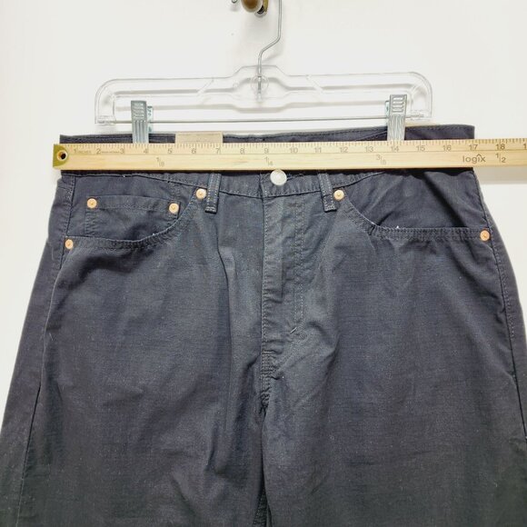 Levis 505 Regular Fit Mens Jeans W34 L32  Straight Leg Dark Black Denim - Picture 5 of 10